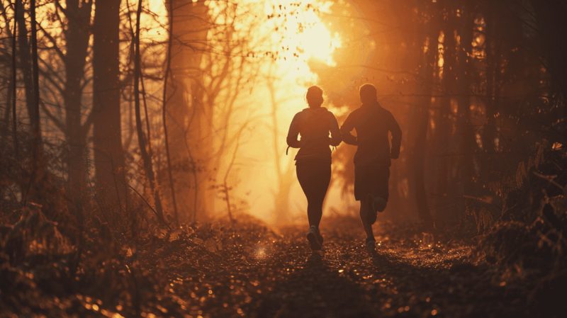 Traveler staying healthy on the road with exercise and healthy eating. Fitness travel.